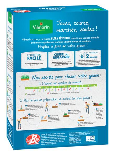 Ultra résistant - Gazon Ultra Résistant - Label Rouge - 1 kg - PACKAGING_3D_VERSO